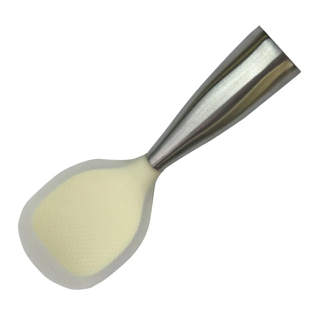 1Pc Silicone Wooden Handle Rice Spoon