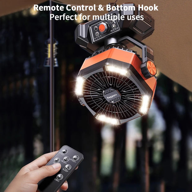 LED Lantern Camping Battery with Radiator Fan
