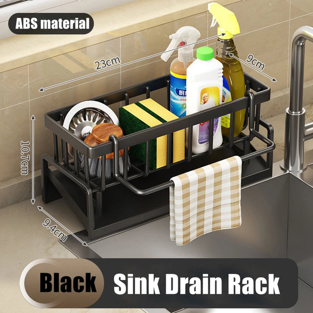 Self-Draining Sink Organizer Rack