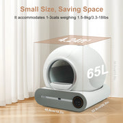 65L Self-Cleaning Automatic Cat Litter Box