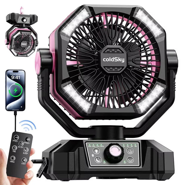 LED Lantern Camping Battery with Radiator Fan