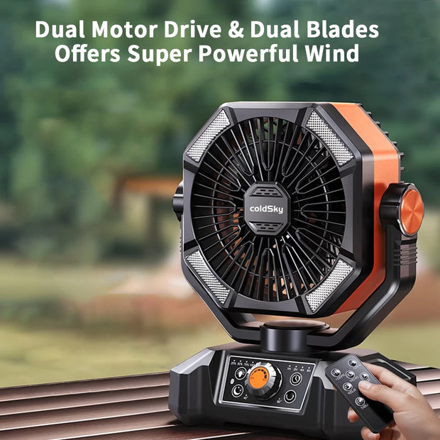 LED Lantern Camping Battery with Radiator Fan