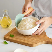 1Pc Silicone Wooden Handle Rice Spoon