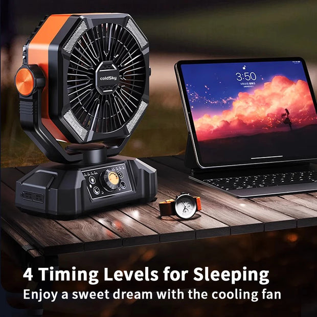 LED Lantern Camping Battery with Radiator Fan