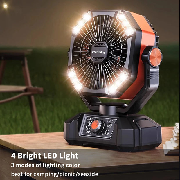 LED Lantern Camping Battery with Radiator Fan