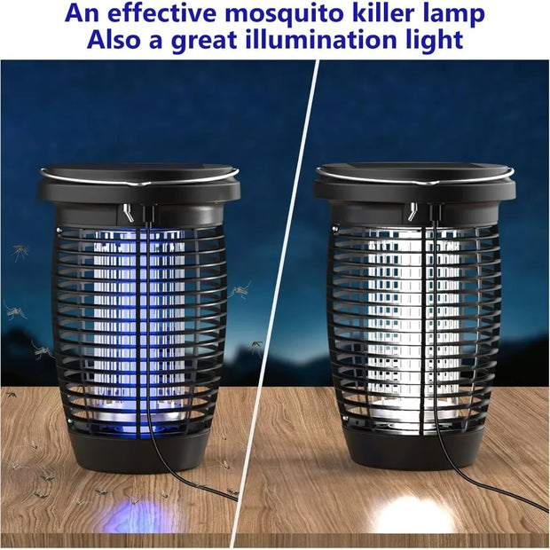 Solar Bug Zapper 2-in-1 Mosquito Killer Lamp